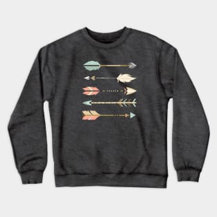 Boho Feather Arrows Stack Crewneck Sweatshirt